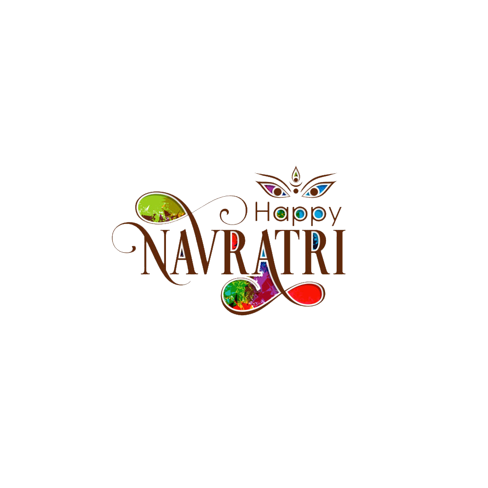 Happy Navratri Logo Transparent Clipart