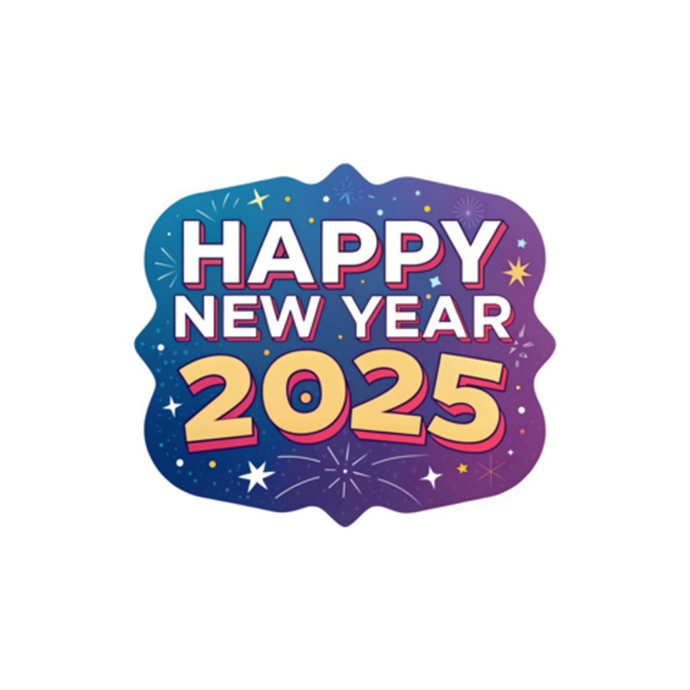 Happy New Year 2025 PNG Images (Transparent HD Photo Clipart)