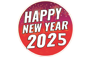 Happy New Year 2025 Stickers PNG