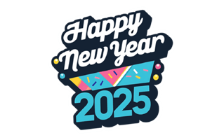 Happy New Year 2025 PNG