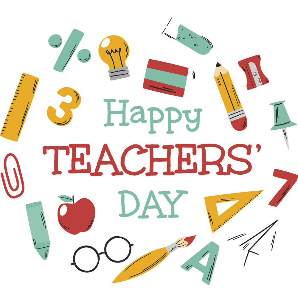 Happy Teachers Day  Transparent Clipart