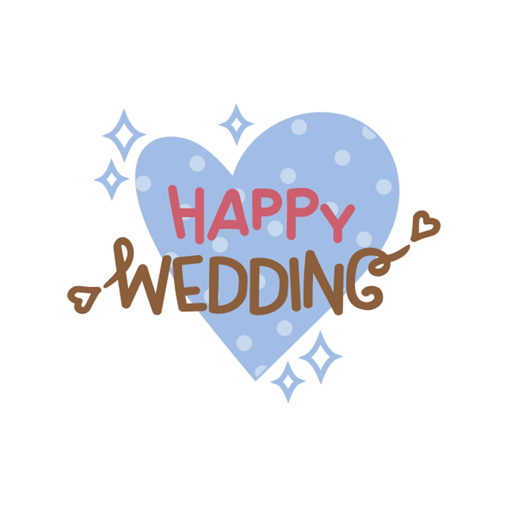 Happy Wedding Sticker Transparent Image