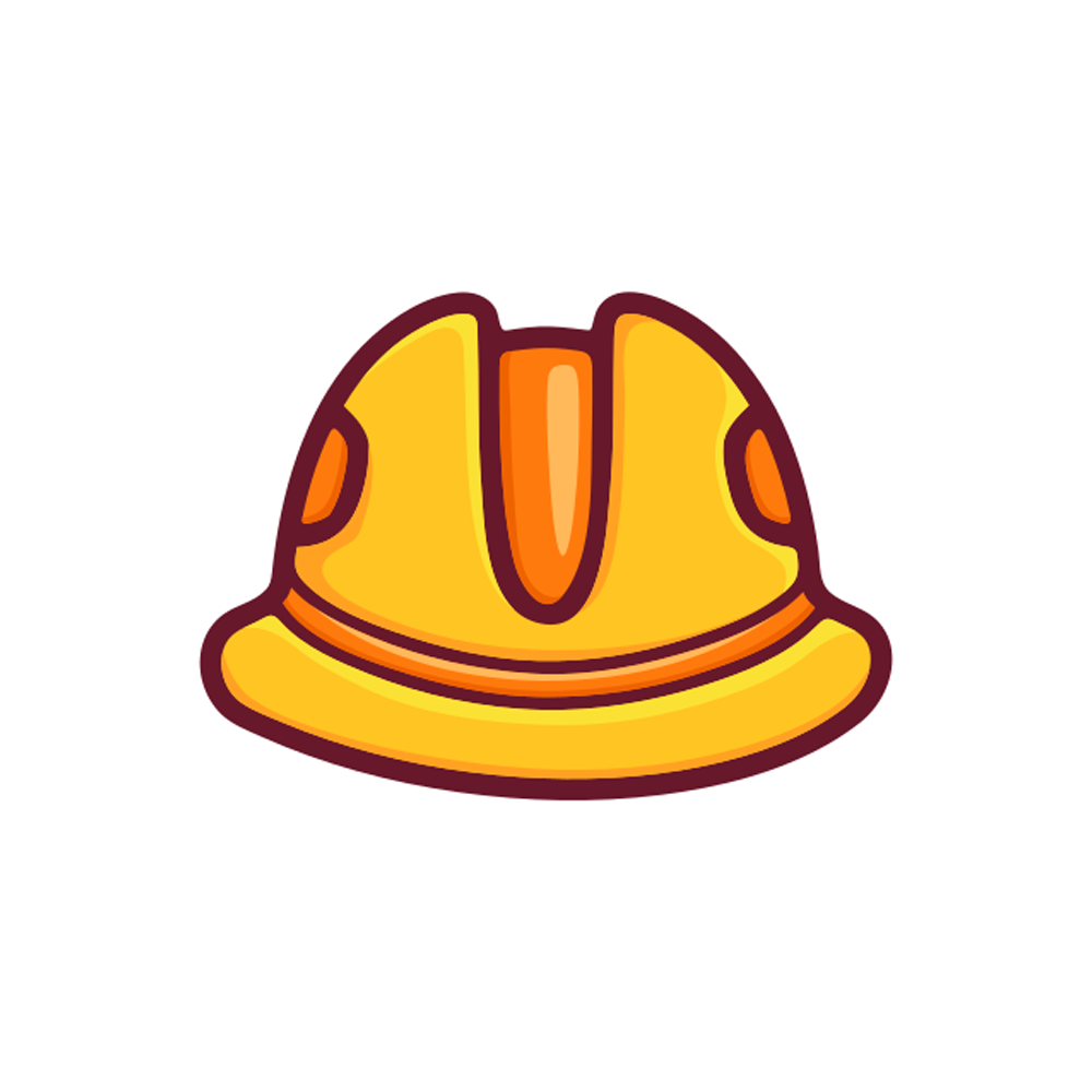 Hard Hat Sticker Transparent Image