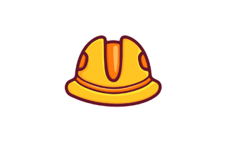 Hard Hat Sticker PNG