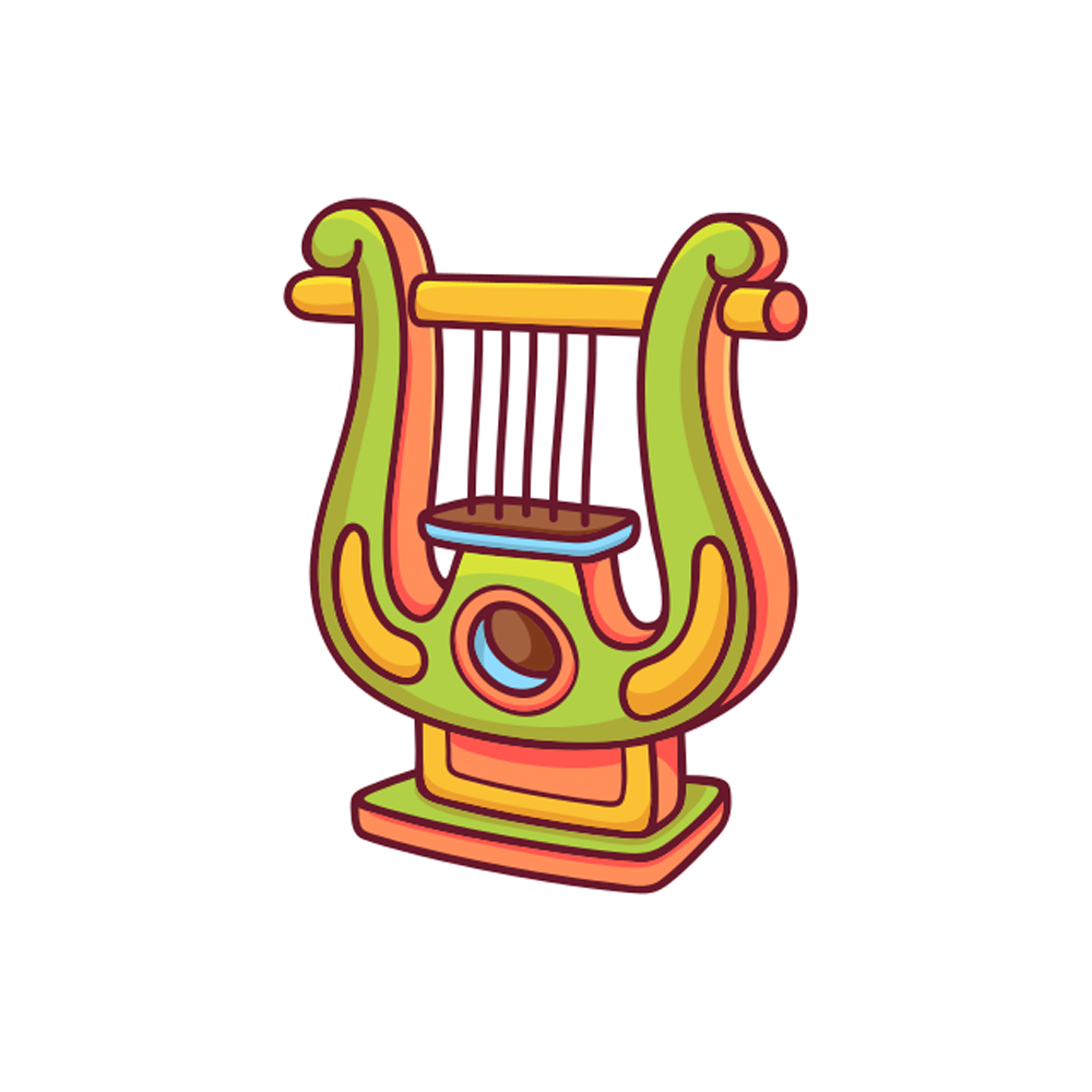 Harp Free Sticker Transparent Photo