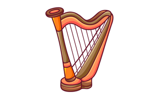 Harp Sticker PNG