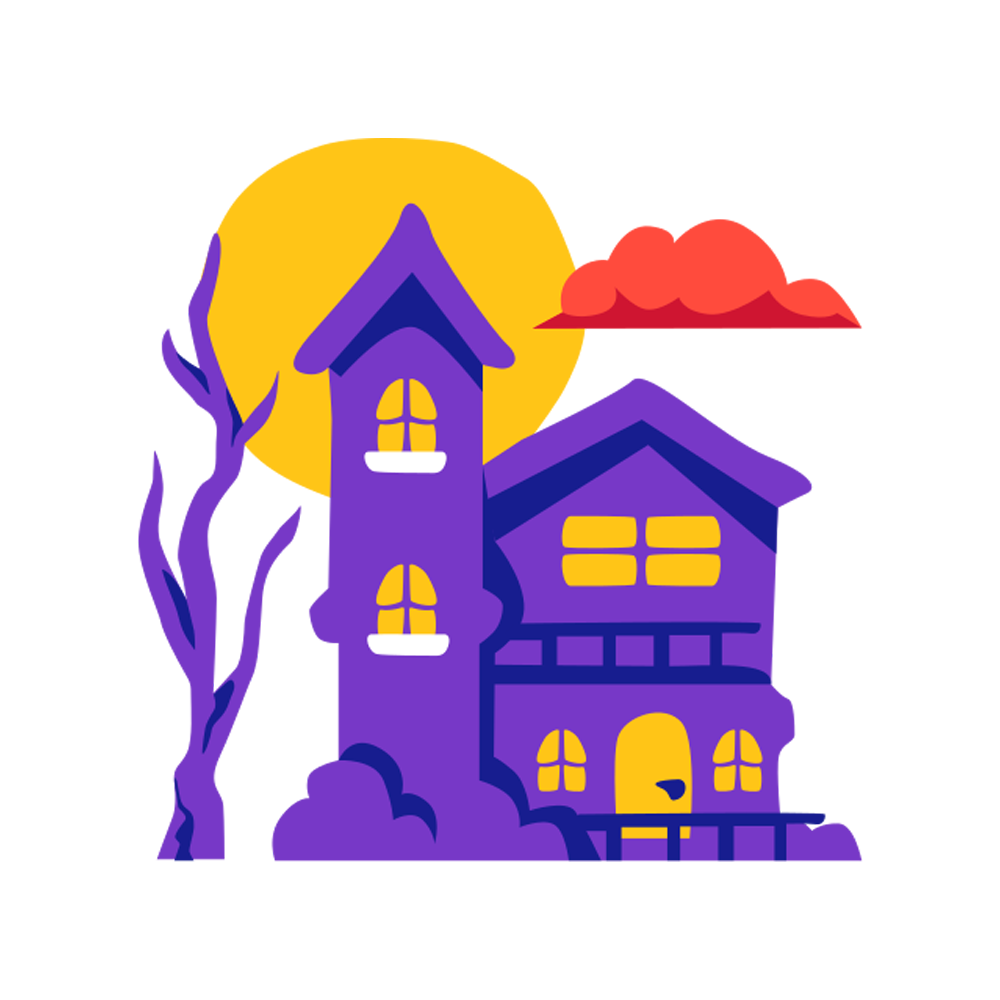 Haunted House Sticker Transparent Image