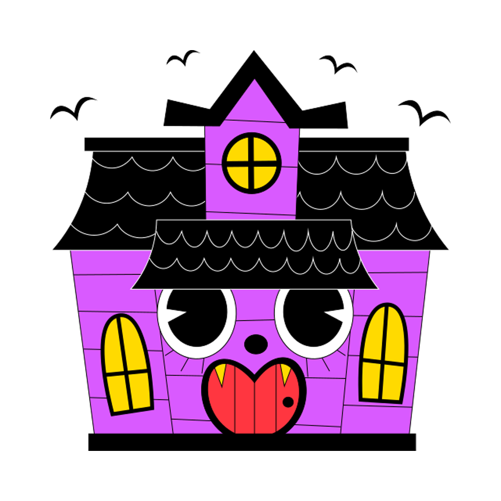 Haunted House Sticker Transparent Picture