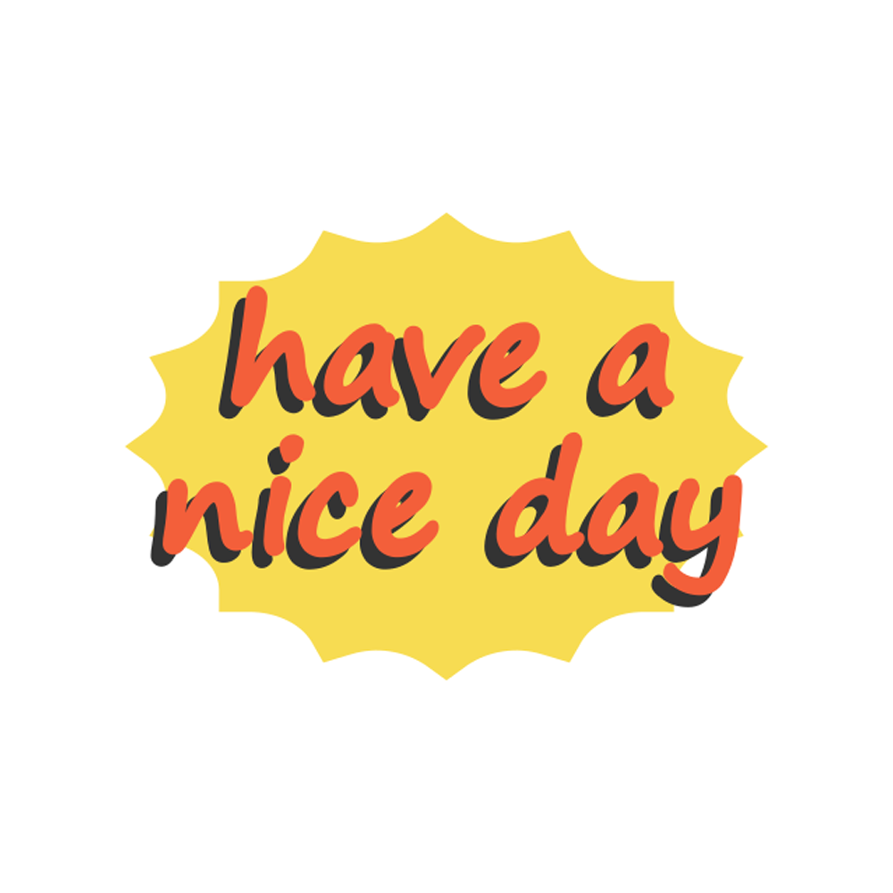 Have A Nice Day Free Sticker Transparent Image