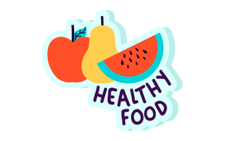 Healthy Food Sticker PNG