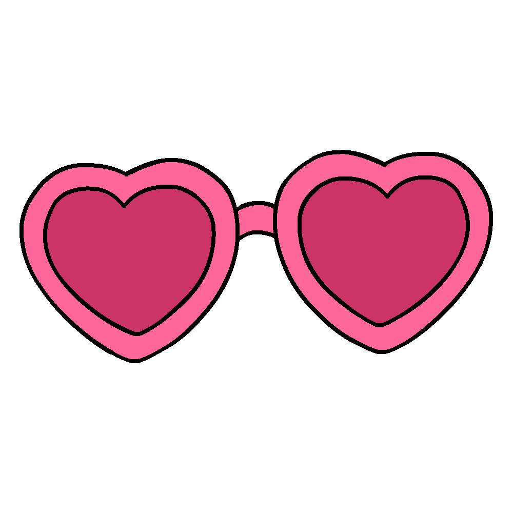 Heart Glasses Free Sticker Transparent Photo