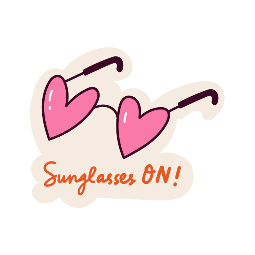 Heart Glasses Free Sticker Transparent Picture