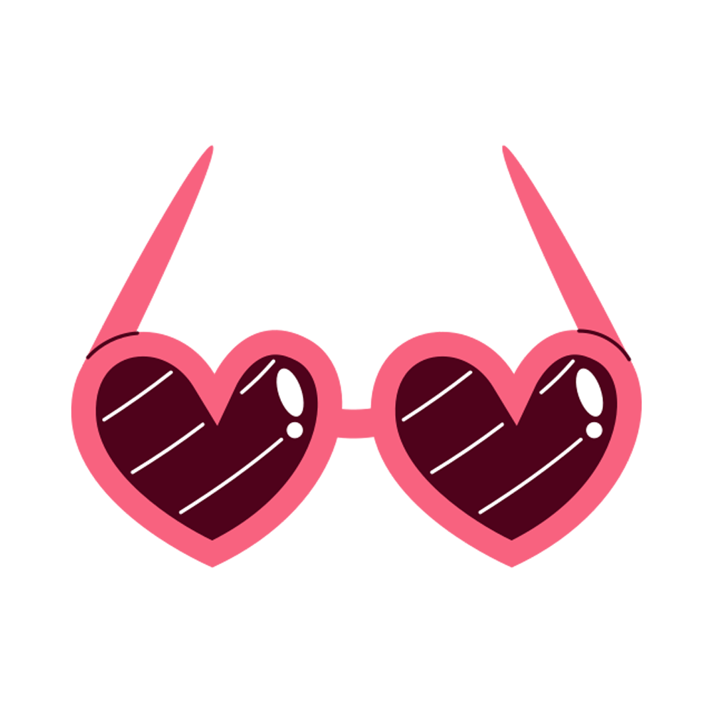 Heart Glasses Sticker Transparent Clipart