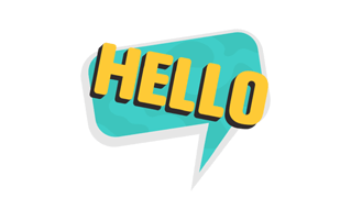 Hello Free Sticker PNG