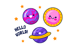 Hello World Sticker PNG