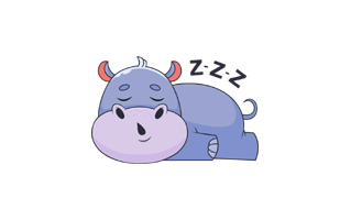 Hippo Free Sticker PNG
