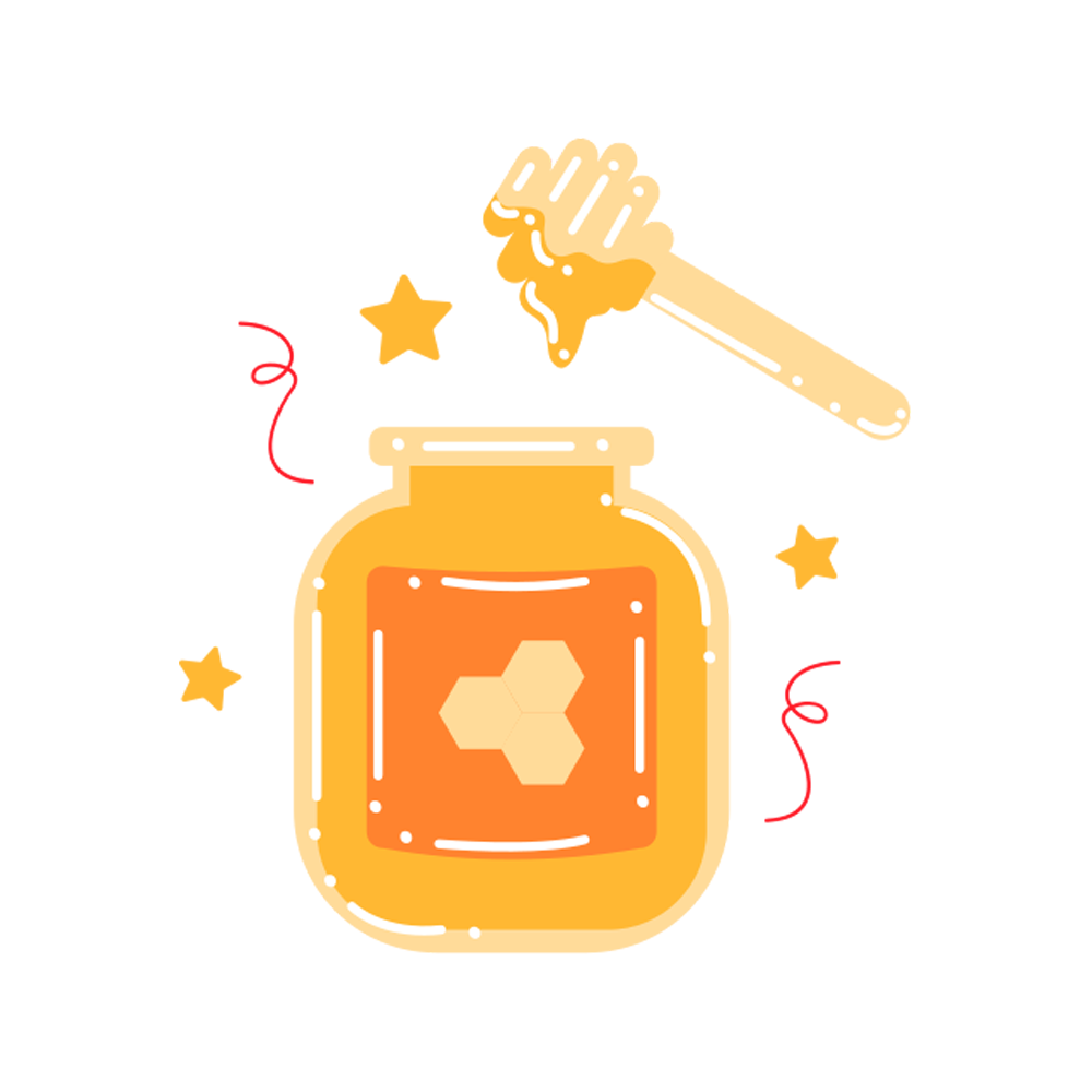 Honey Free Sticker Transparent Image
