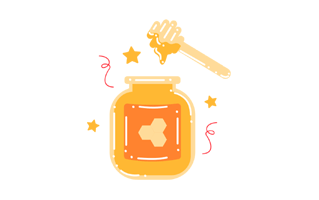 Honey Free Sticker PNG