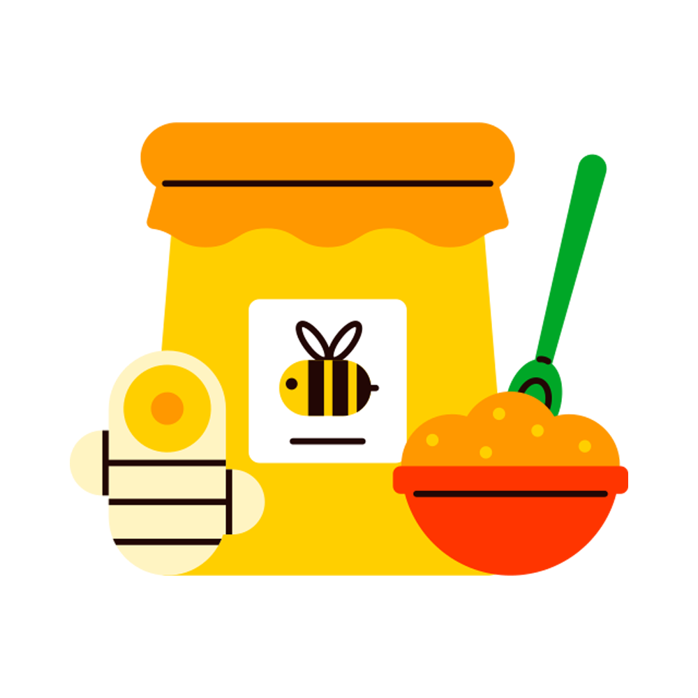 Honey Sticker Transparent Clipart