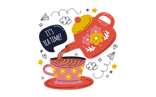 Hot Tea Free Sticker PNG