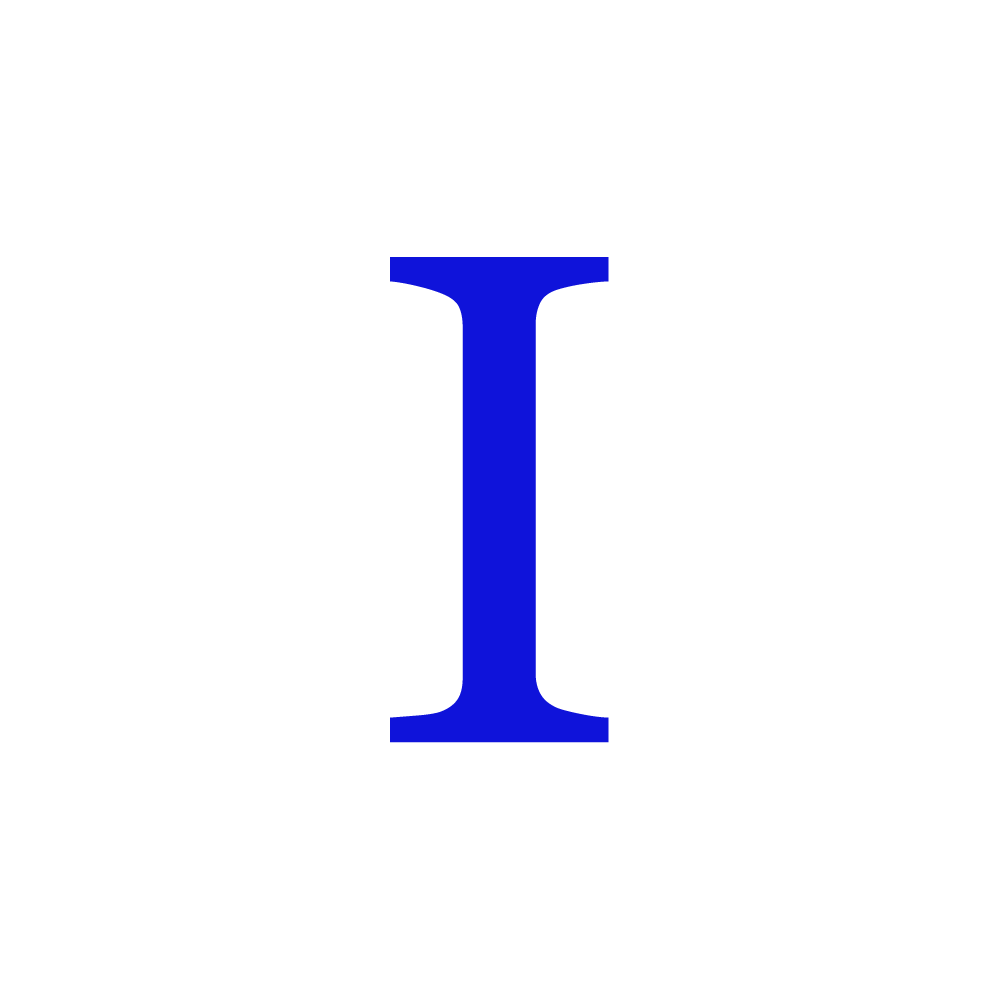 I Alphabet Blue Transparent Gallery