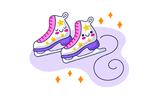 Ice Skate Sticker PNG