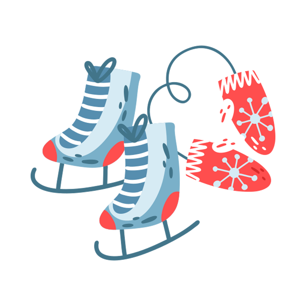 Ice skating Free Sticker Transparent Image
