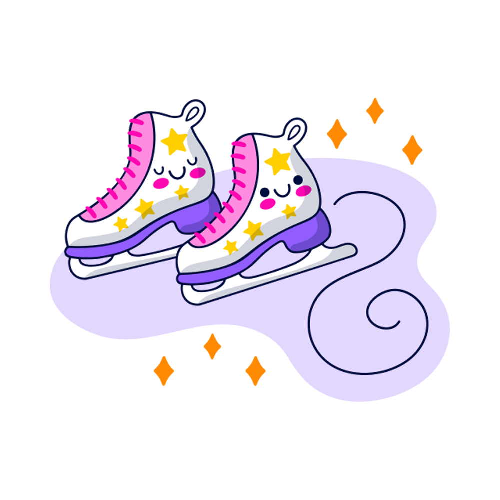 Ice skating Free Sticker Transparent Photo
