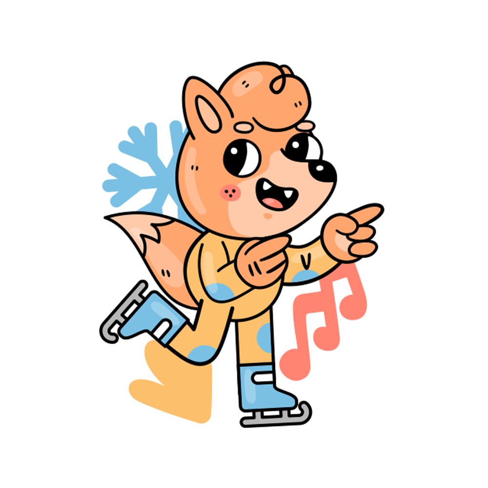 Ice skating Free Sticker Transparent Clipart