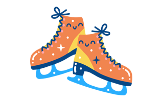 Ice Skating Sticker PNG