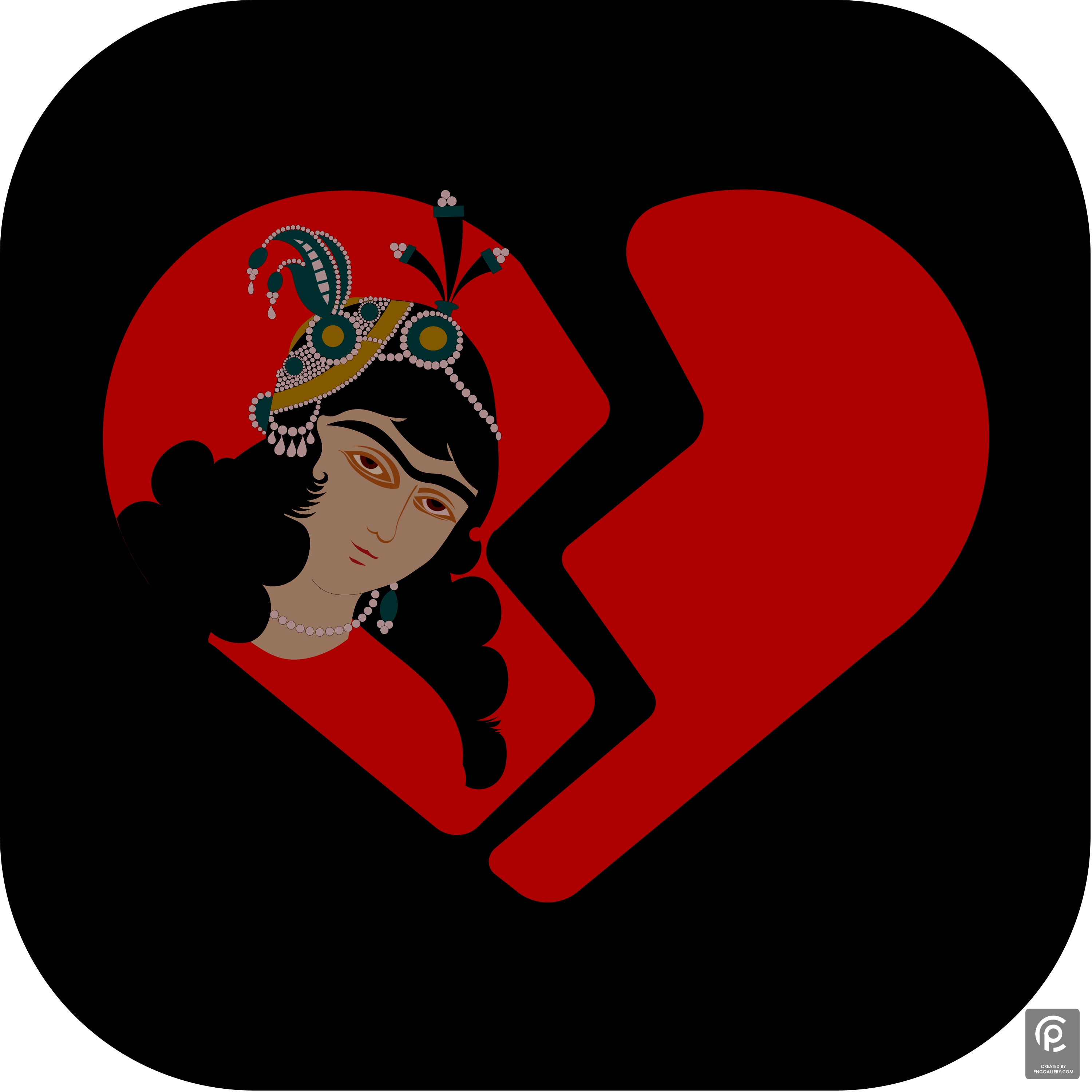 Iranian Women's Braked Heart Logo Transparent Photo