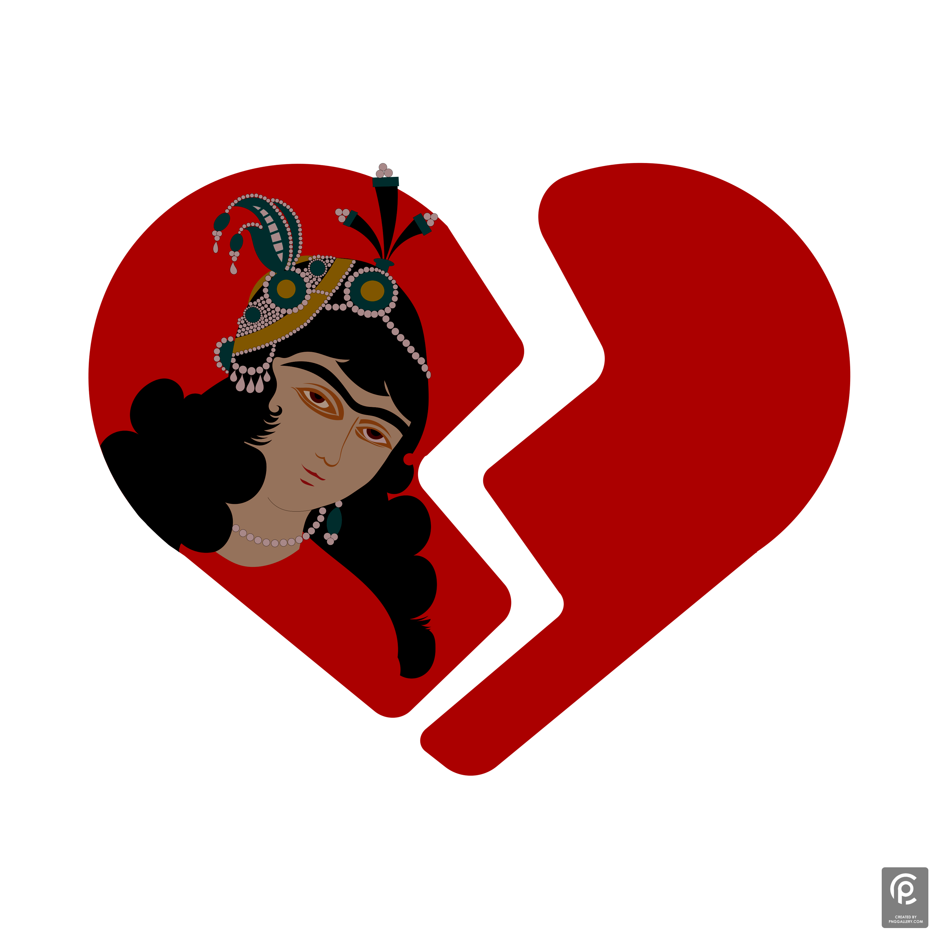 Iranian Women's Braked Heart Logo Transparent Clipart