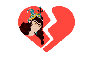 Iranian Women's Braked Heart Logo PNG