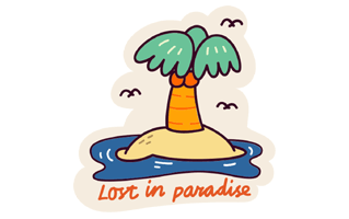 Island Sticker PNG