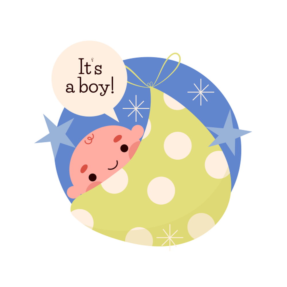 Its A Boy Free Sticker Transparent Clipart