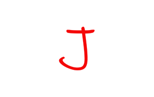 J Alphabet Red PNG