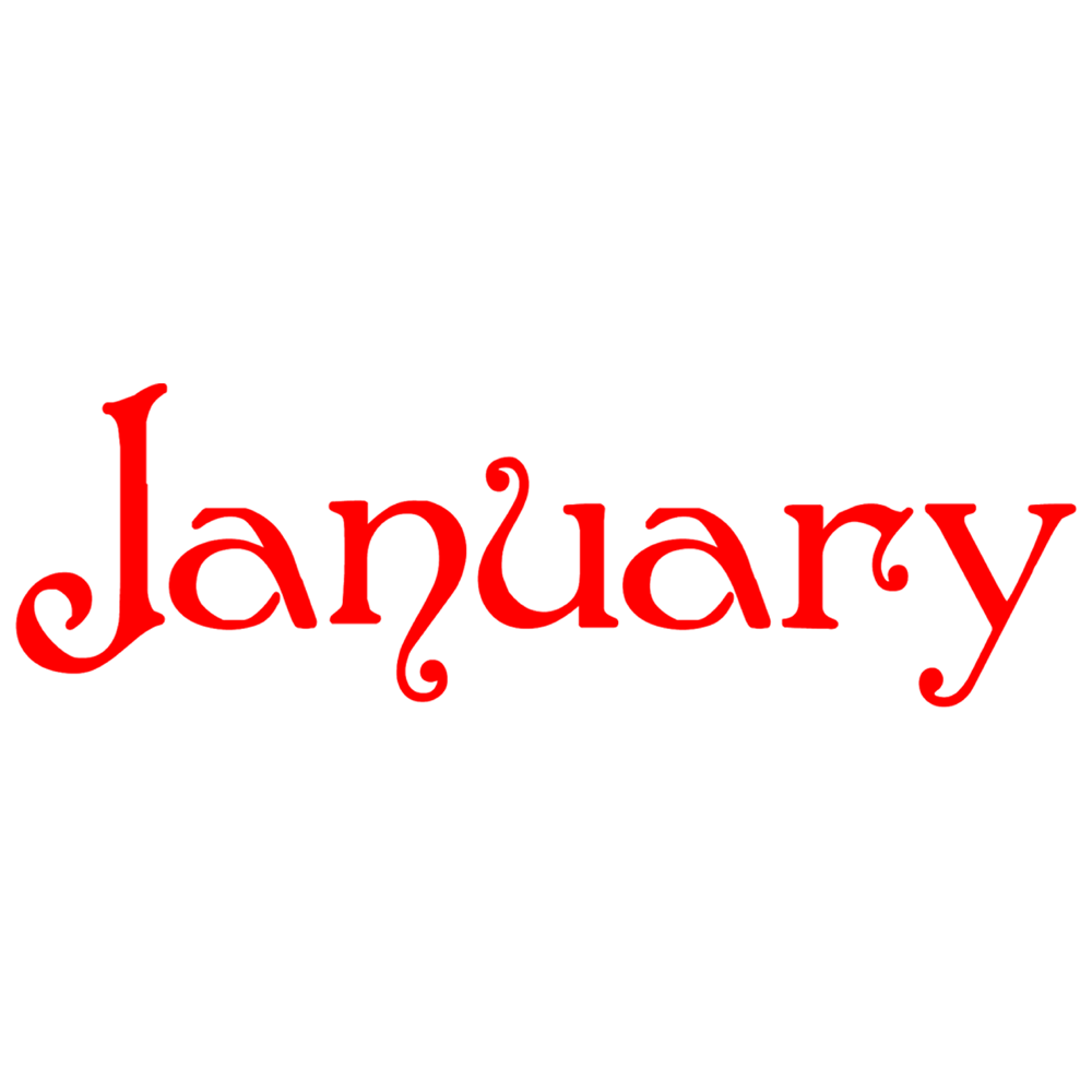 January  Transparent Clipart