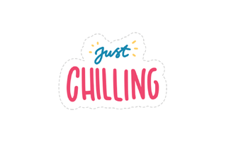 Just Chilling Sticker PNG