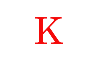 K Alphabet Red PNG