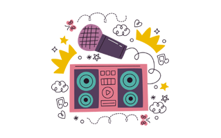 Karaoke Free Sticker PNG