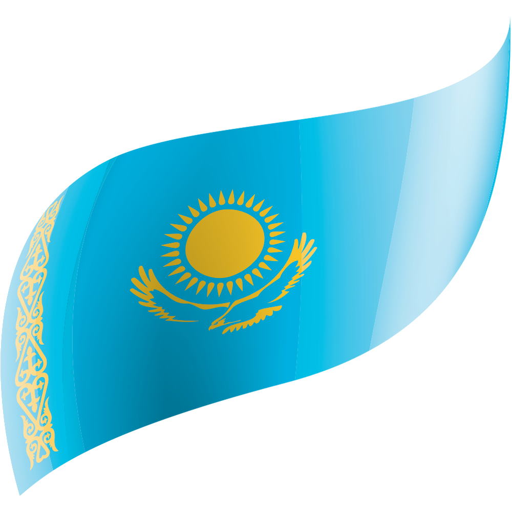 Kazakhstan Flag Transparent Clipart