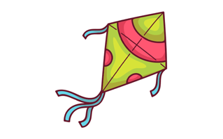Kite Sticker PNG