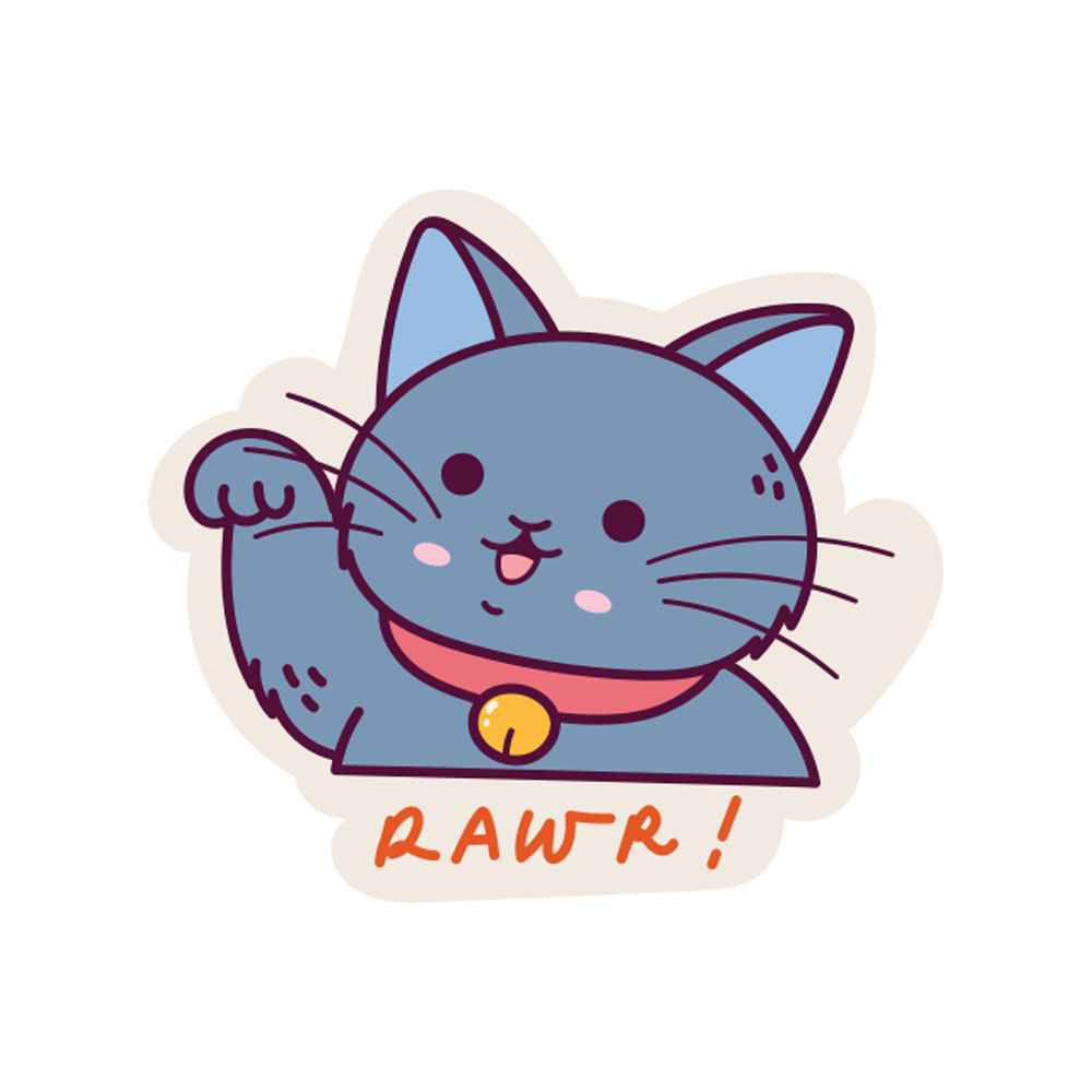 Kitty Sticker Transparent Image