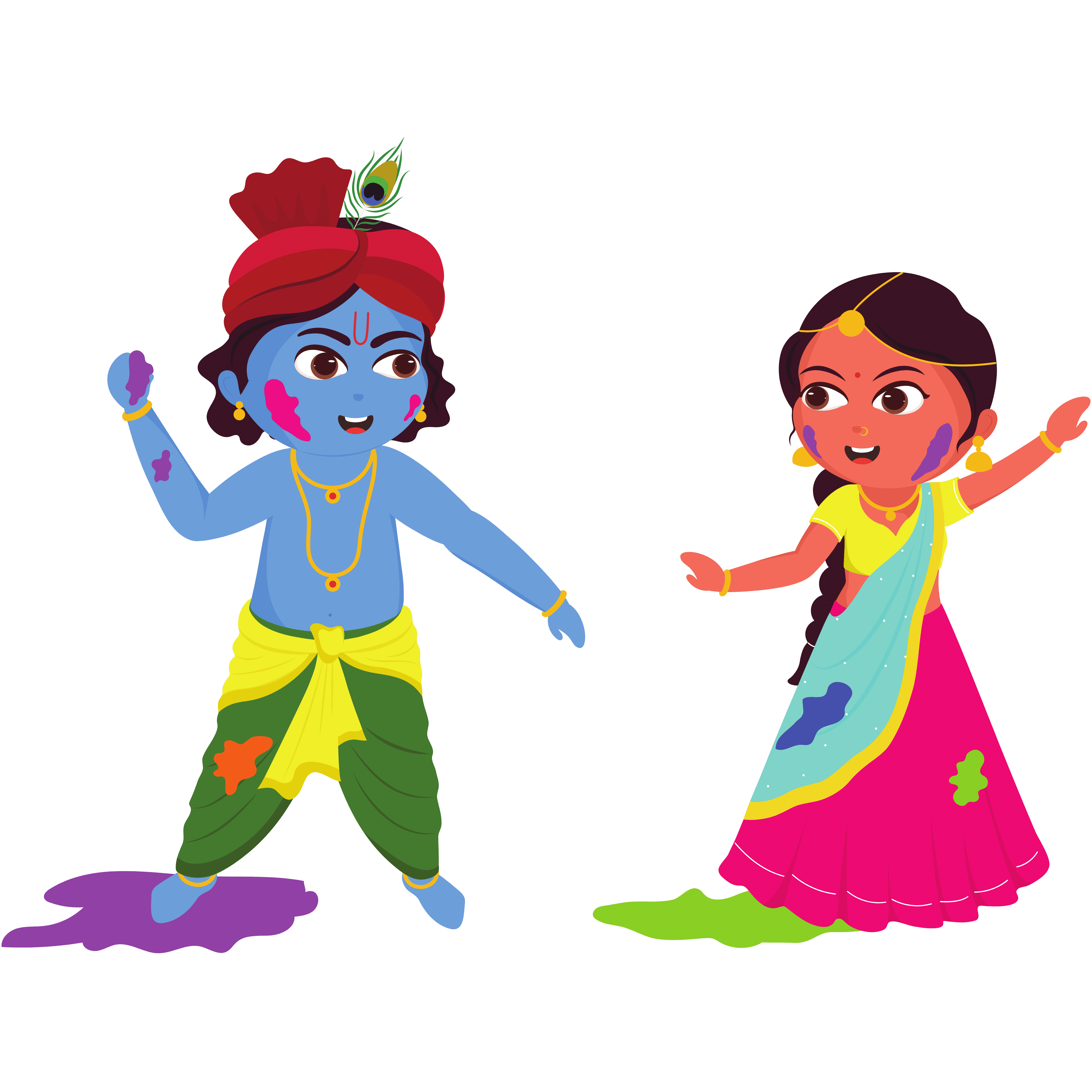 Krishna And Radha  Transparent Clipart
