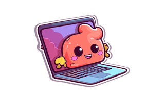 Laptop Sticker PNG