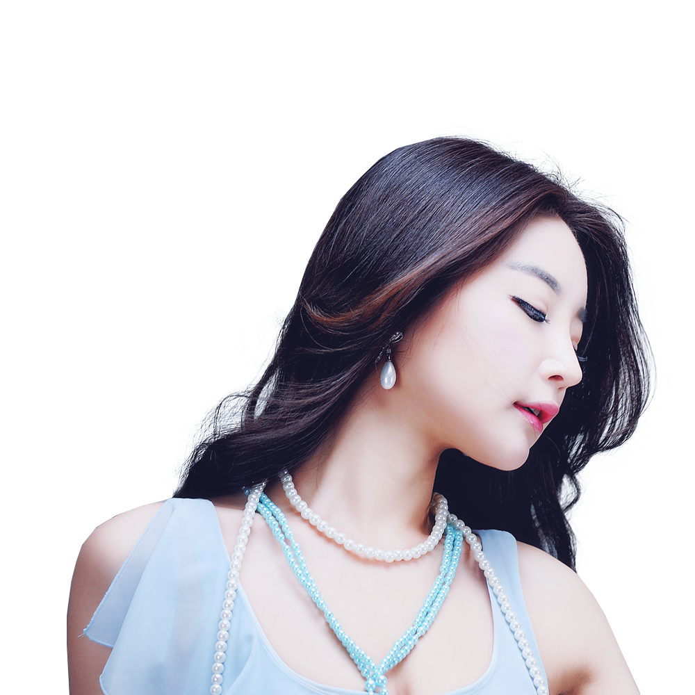 Lee Eun Seo in Sky Blue Dress Transparent Clipart