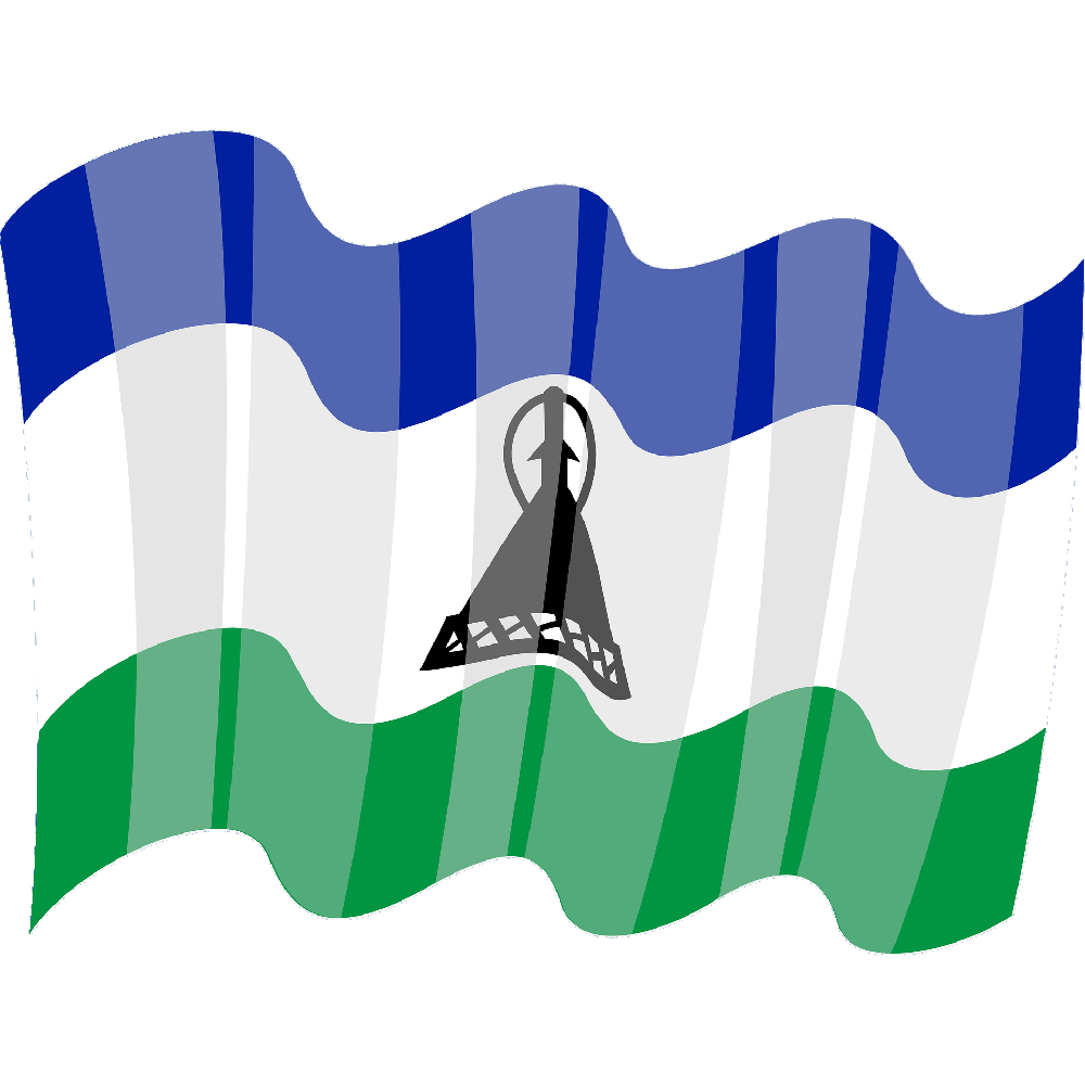 Lesotho Flag Transparent Photo