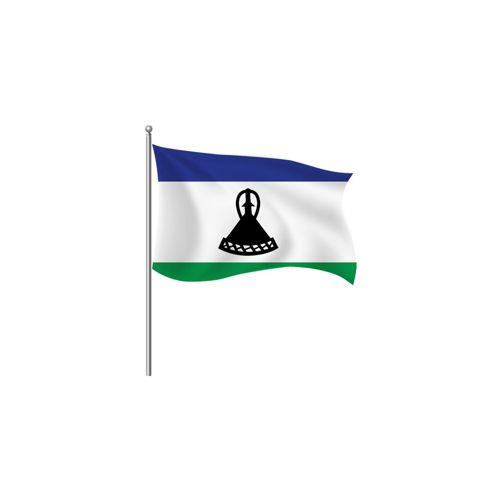 Lesotho Flag Transparent Clipart