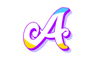Letter A Free Sticker PNG