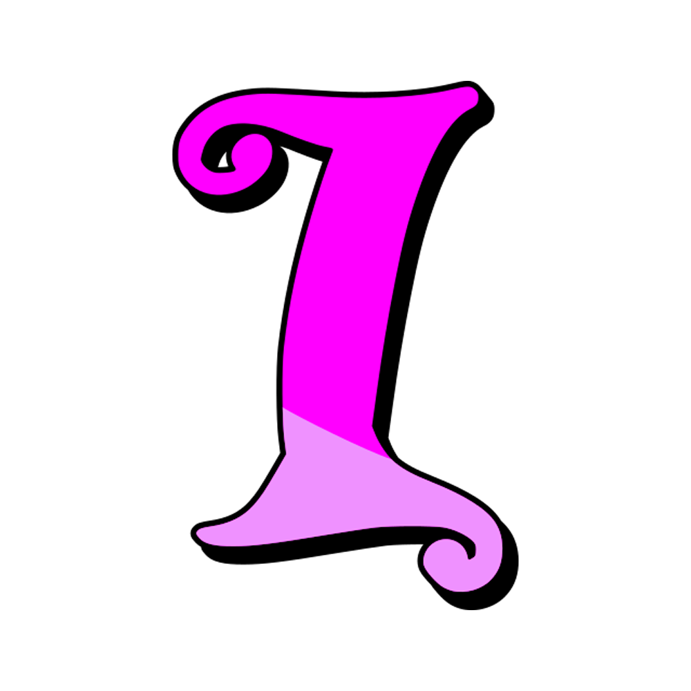 Letter I Free Sticker Transparent Picture